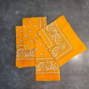 4 Yellow/Gold Bandanas